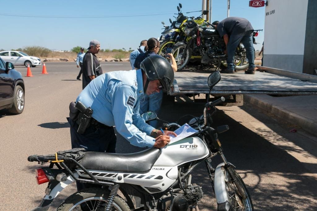 Trabaja SSPM en operativos para prevención de accidentes en motocicletas