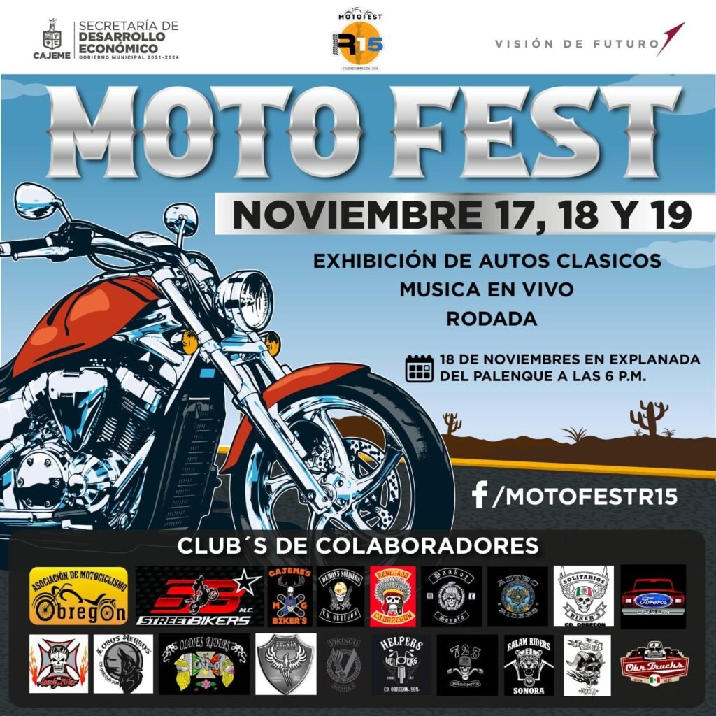 #Cajeme |Llegará a Cajeme la primera edición de Motofest Ruta 15