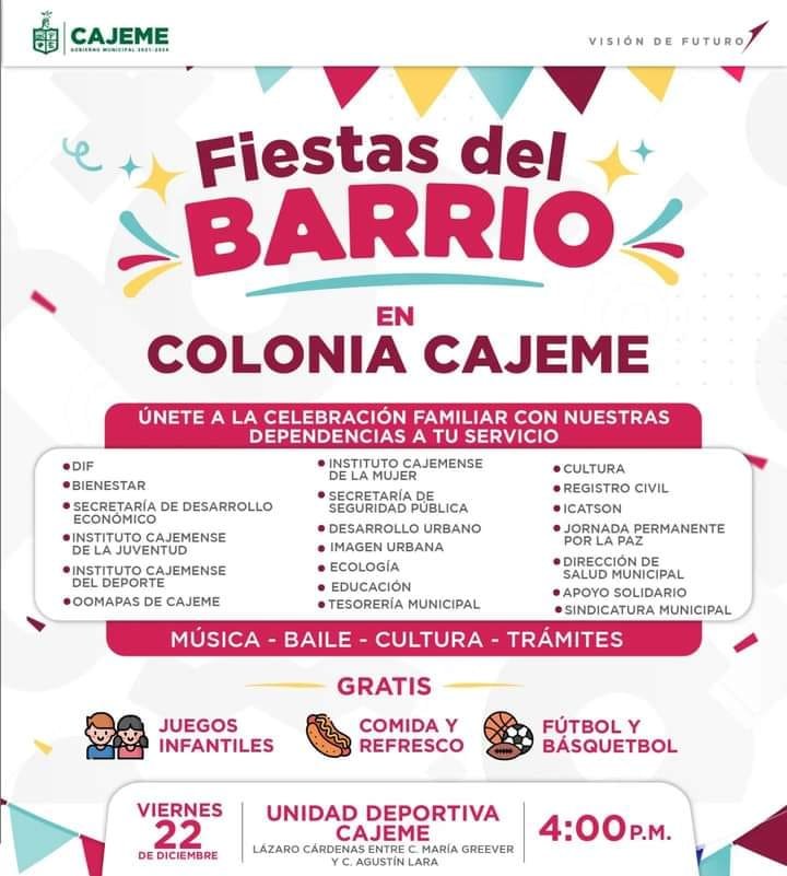 ¡Música, diversión, sorpresas y mucho más! ¡Te esperamos en las #FiestasDelBarrio!